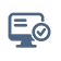 Monitor icon with a check mark